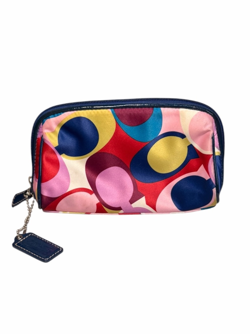 COACH Satin Pouch Multicolor Scarf Nylon